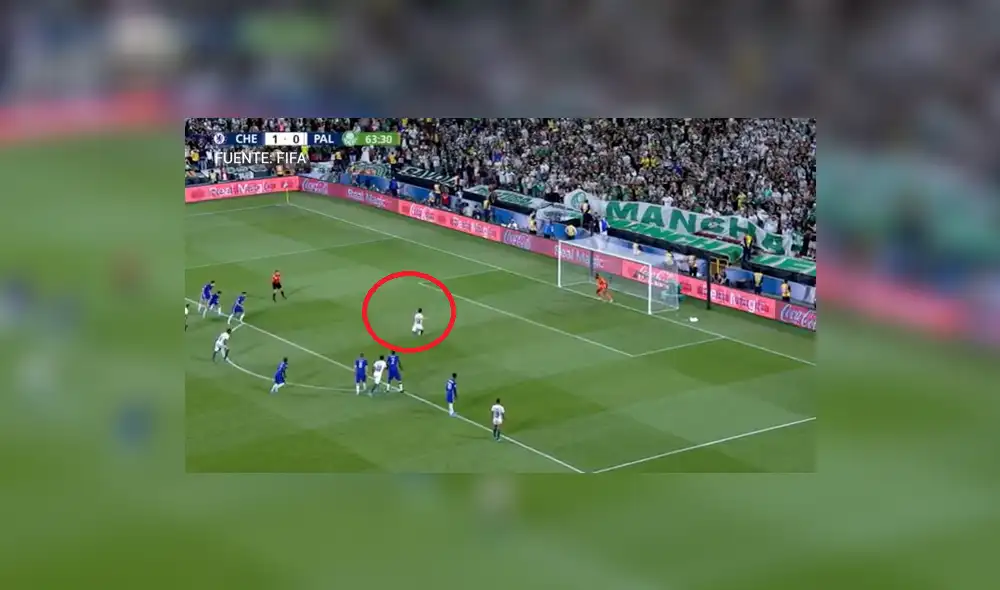 Veiga anotó de penal la igualdad de Palmeiras ante Chelsea. Foto: Captura FIFA Veiga anotó de penal la igualdad de Palmeiras ante Chelsea. Foto: Captura FIFA