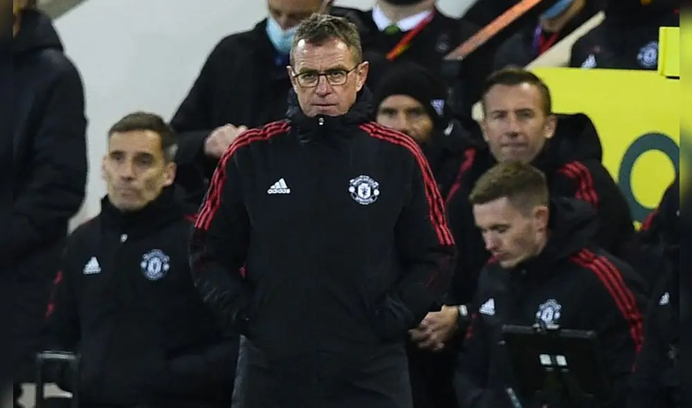 Esta es la primera vez que Ralf Rangnick dirige en el Premier League. Foto: AFP Esta es la primera vez que Ralf Rangnick dirige en el Premier League. Foto: AFP