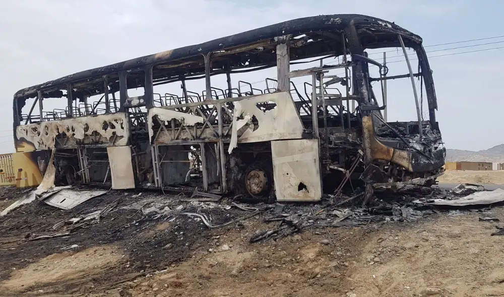 De acuerdo a las investigaciones preliminares, el bus se utilizaba para transportar pasajeros de empresas agroindustriales. Foto: URPI-GLR