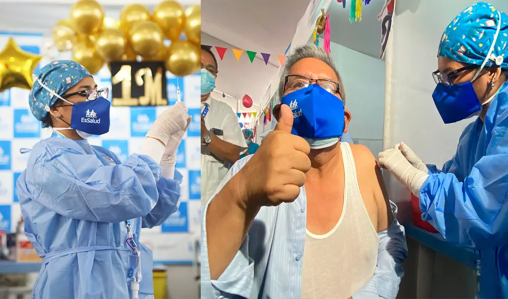 Personal de salud trabaja desde las 4 a. m. hasta la medianoche en el vacunatorio de Plaza Norte. Foto: EsSalud Personal de salud trabaja desde las 4 a. m. hasta la medianoche en el vacunatorio de Plaza Norte. Foto: EsSalud