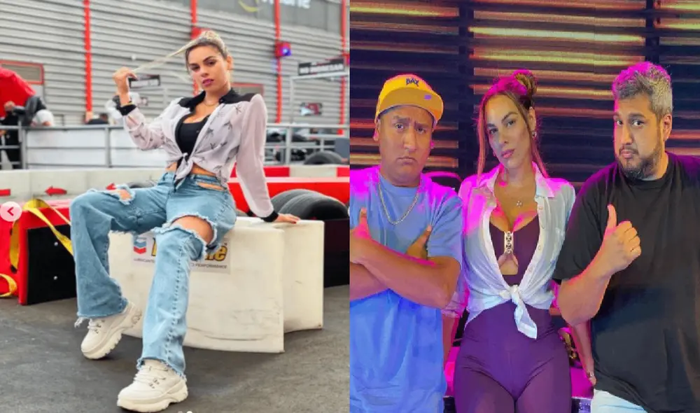 La modelo visitó el conocido  show Radio huevadas. Foto: Aída Martínez/Instagram