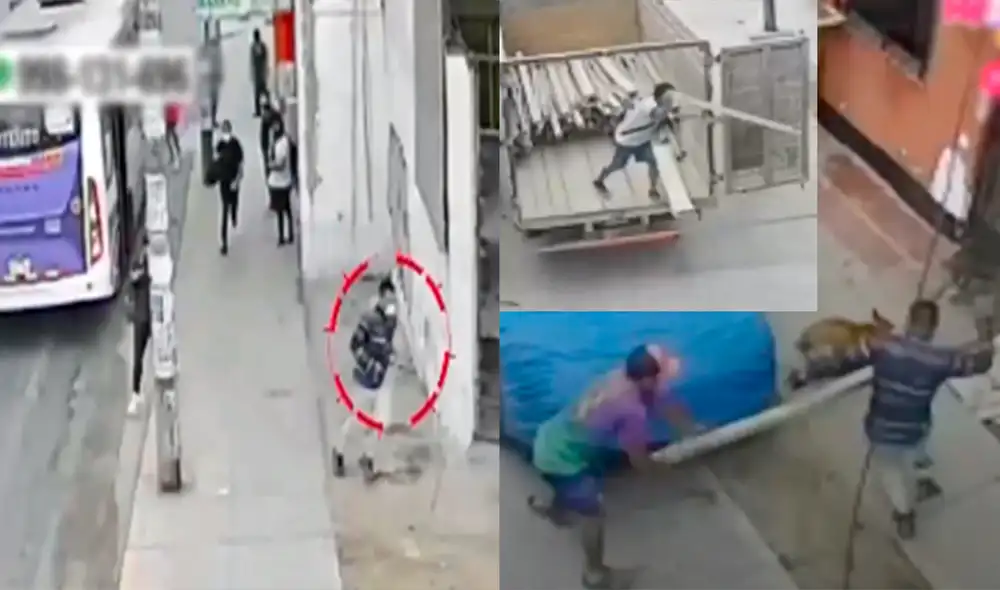 Luego de la persecución, policías lograron capturar al ladrón. Foto: composición LR / captura América Noticias