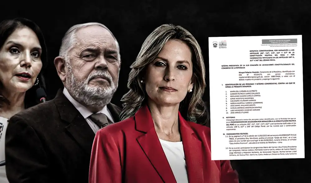 Son 10 congresistas los que aparecen en la denuncia presentada por la parlamentaria de Perú Libre. Foto: Composición LR Son 10 congresistas los que aparecen en la denuncia presentada por la parlamentaria de Perú Libre. Foto: Composición LR