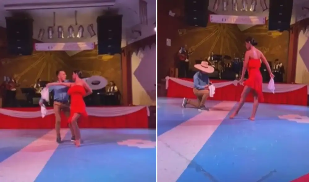 La romántica escena dejó conmovidos a miles de usuarios en las redes sociales. Foto: captura de TikTok