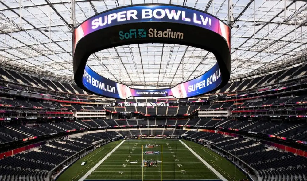 El SoFi Stadium albergará el evento deportivo más esperado del primer trimestre de 2022, el Super Bowl. Foto: Efe