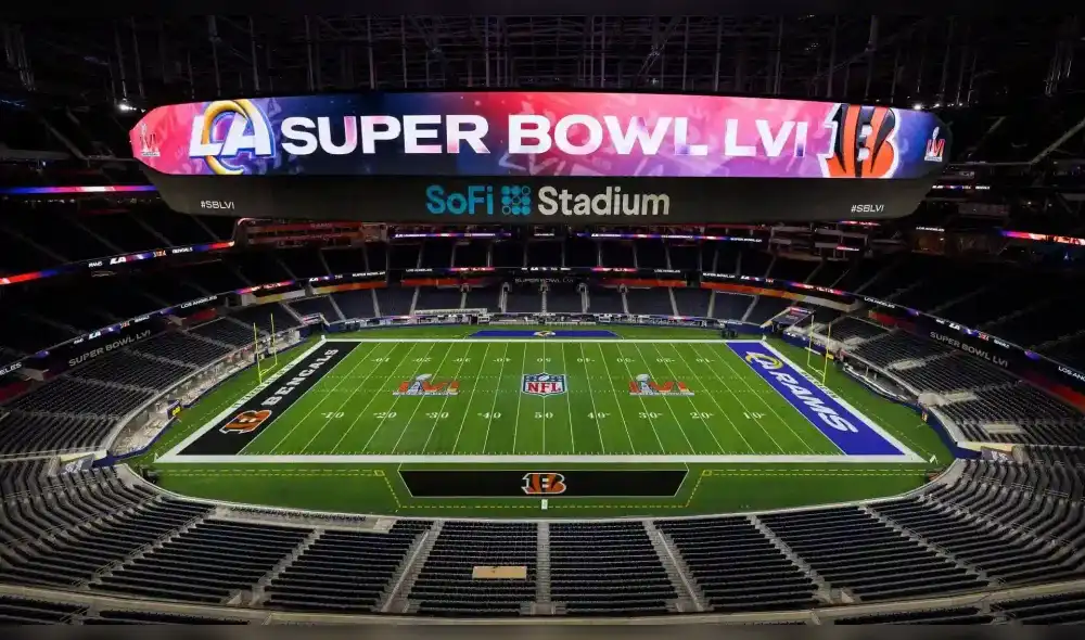 La edición 56 del Super Bowl se realizará en el SoFi Stadium, en Los Ángeles. Foto: conocedores.com