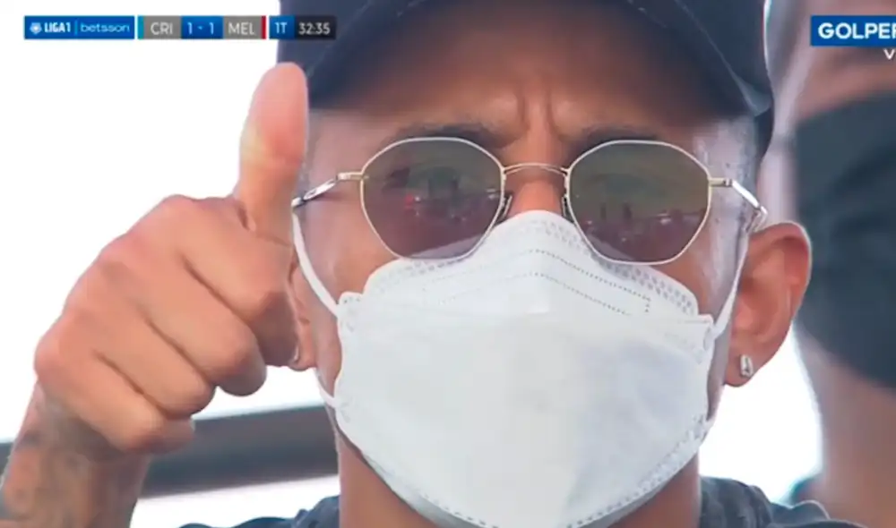 Yoshimar Yotún llegó al Alberto Gallardo para ver jugar a Sporting Cristal ante Melgar por la Liga 1 Betsson 2022. Foto: captura de Gol Perú