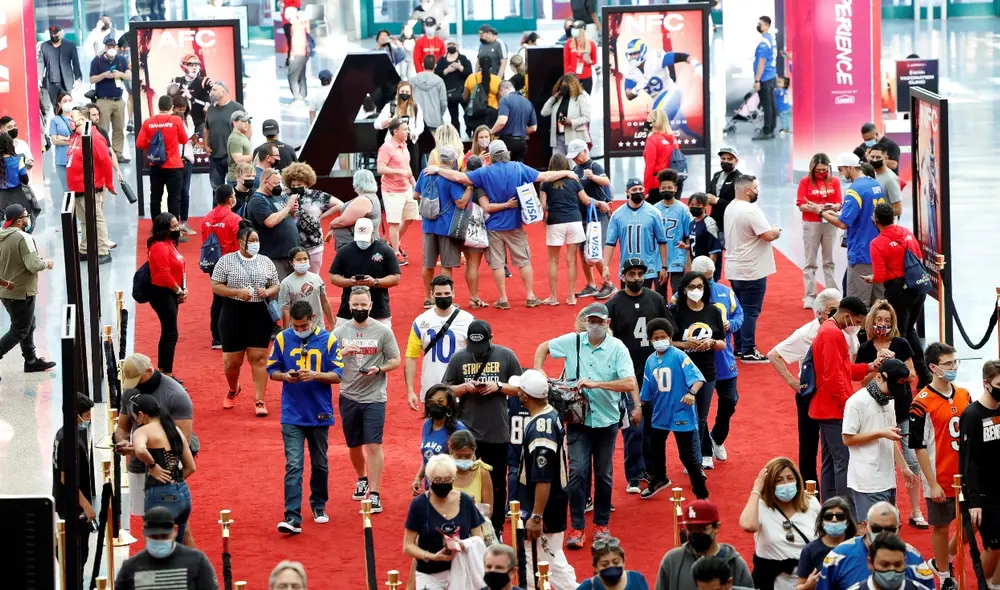 Vive la antesala del Super Bowl 2022. Foto: EFE. Vive la antesala del Super Bowl 2022. Foto: EFE.