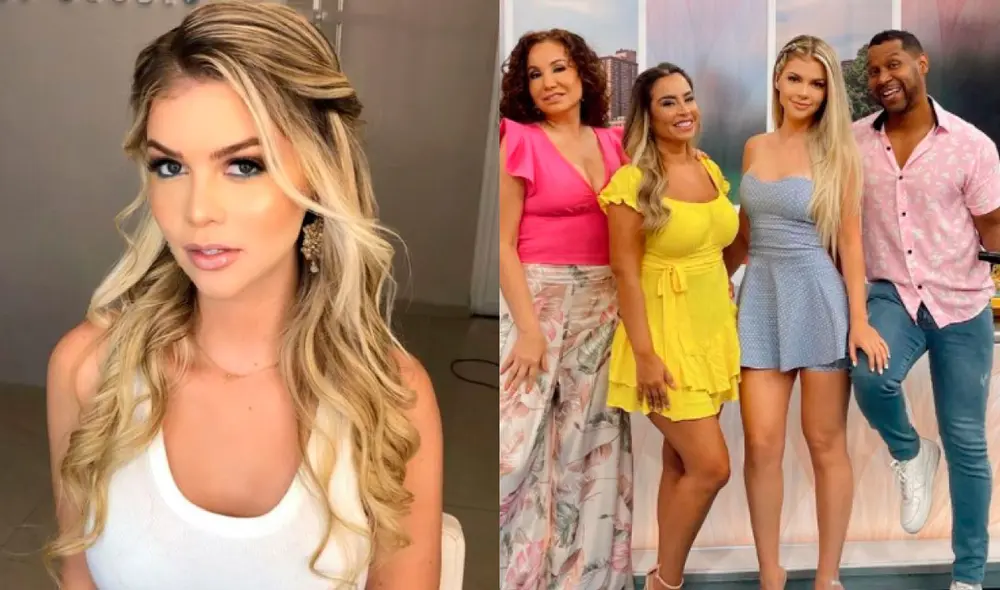 Brunella Horna agradecida con la producción del programa por ser parte de la conducción de América hoy. Foto: Brunella Horna/Instagram.