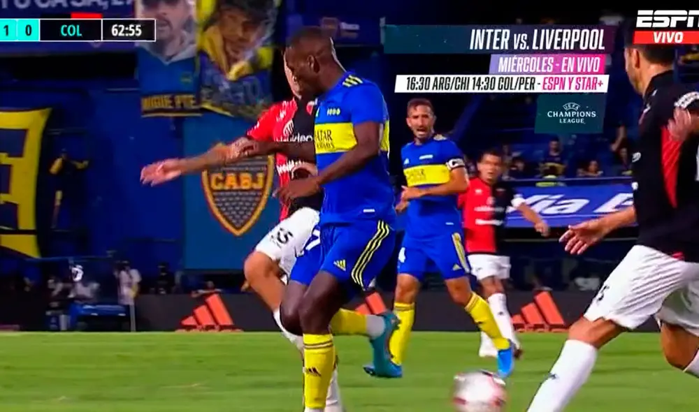 El seleccionado peruano empezó como titular en el primer partido de la temporada de Boca. Foto: captura/ESPN El seleccionado peruano empezó como titular en el primer partido de la temporada de Boca. Foto: captura/ESPN