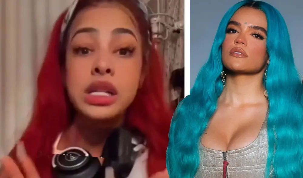 Yailin La Más Viral transmitió por Instagram Live horas después del lanzamiento de MAMIII de Becky G y Karol G. Foto: composición LR/Instagram