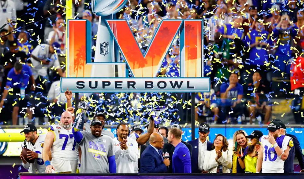 Los Angeles Rams son los campeones del Super Bowl LVI tras derrotar a los Bengals en la final. Foto: AFP