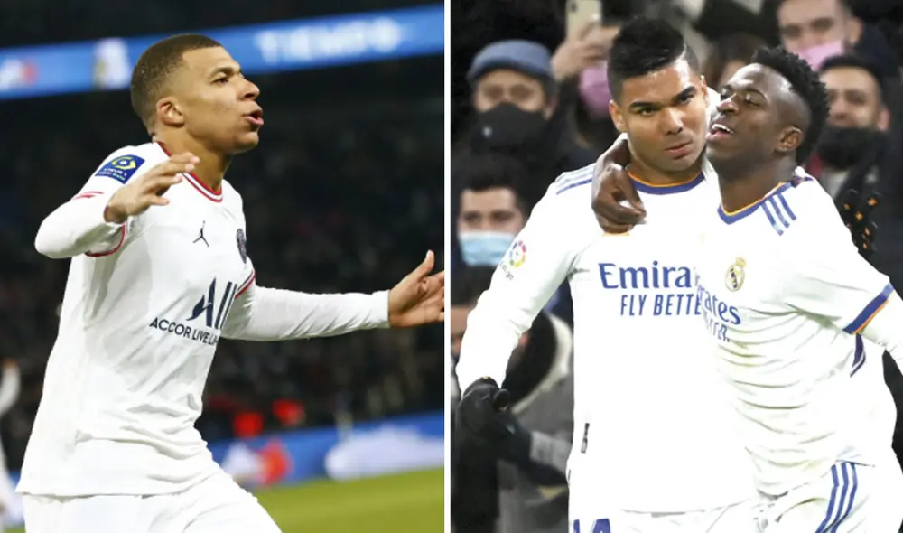 PSG vs. Real Madrid se juega por los octavos de final de la Champions League. Foto: composición PSG/AFP PSG vs. Real Madrid se juega por los octavos de final de la Champions League. Foto: composición PSG/AFP