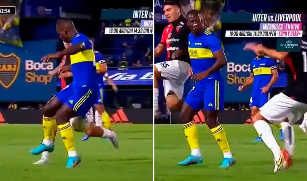 Luis Advíncula fue titular en el partido de Boca Juniors ante Colón. Foto: captura ESPN Luis Advíncula fue titular en el partido de Boca Juniors ante Colón. Foto: captura ESPN