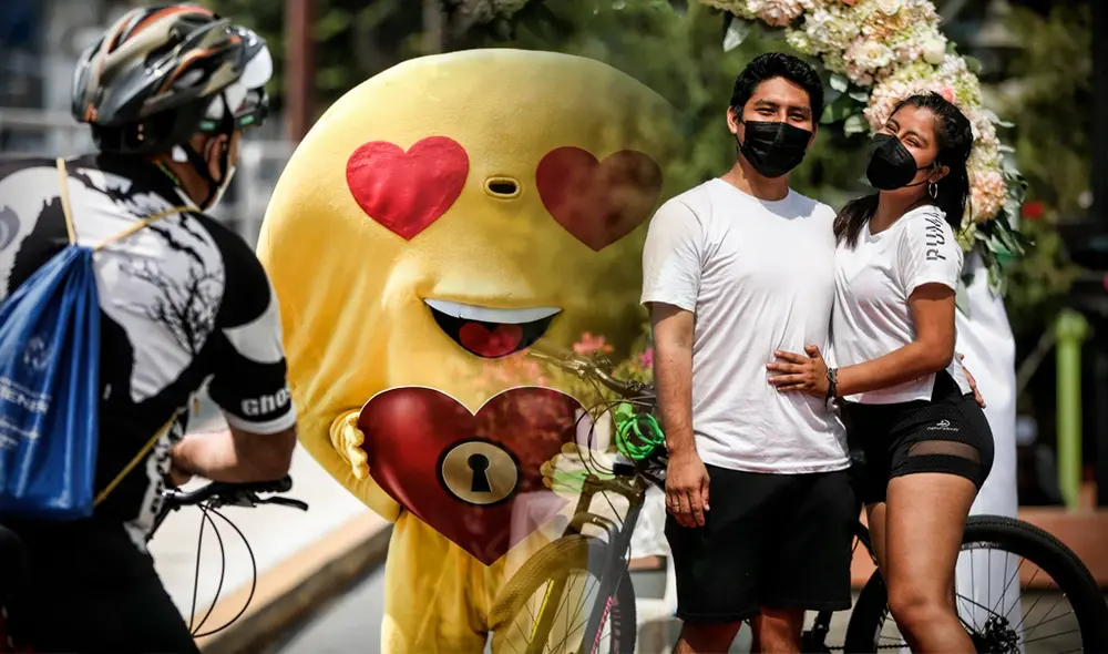 Algunos ciclistas festejaron previamente el día de San Valenín. Foto: Andina/ composición LR Algunos ciclistas festejaron previamente el día de San Valenín. Foto: Andina/ composición LR