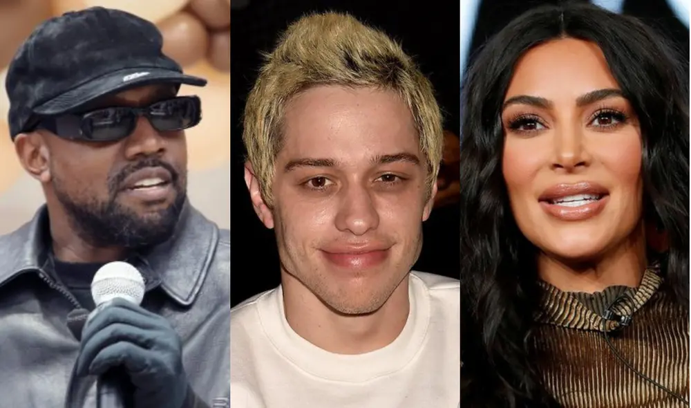 Kanye West, Pete Davidson y Kim Kardashian vuelven a protagonizar un tenso momento en redes. Foto: composición/ BBC/ La República