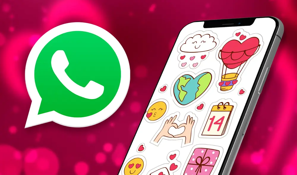 Los paquetes de stickers de San Valentín están disponibles para dispositivos iOS y Android. Foto: composición/La República Los paquetes de stickers de San Valentín están disponibles para dispositivos iOS y Android. Foto: composición/La República