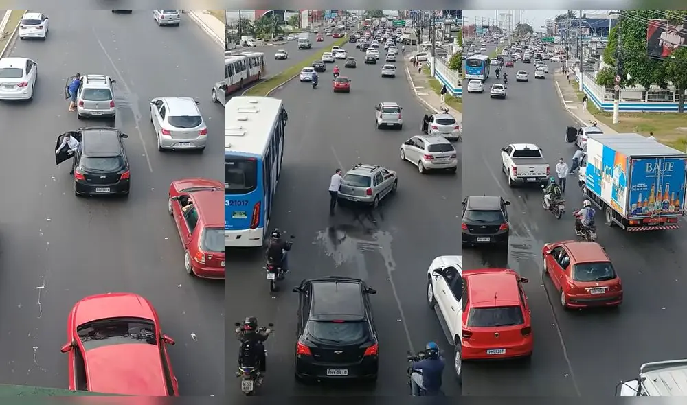 Esto ocurrió en una autopista de Manaus, Amazonas, Brasil. Foto: captura de YouTube