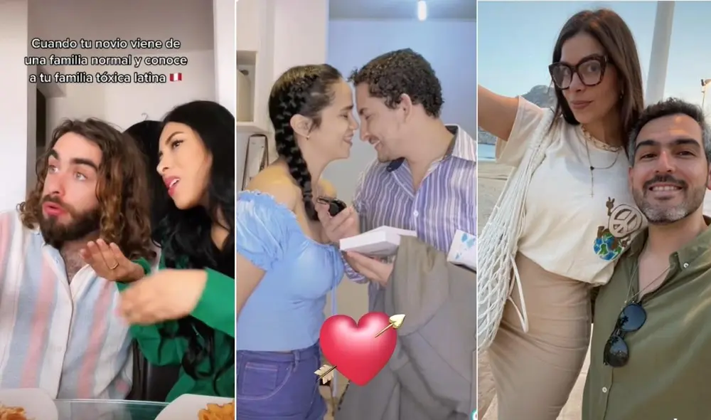 Estas parejas tiktokers encantan a sus miles de seguidores con el contenido romántico y divertido que muestran en sus redes. Foto: captura de TikTok Estas parejas tiktokers encantan a sus miles de seguidores con el contenido romántico y divertido que muestran en sus redes. Foto: captura de TikTok