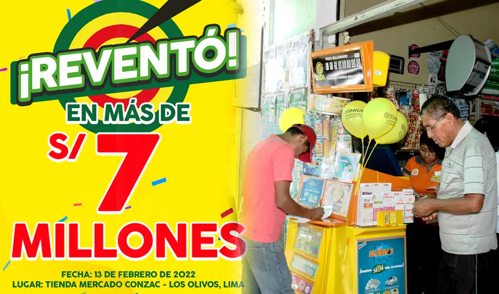 Afortunado se llevó millonario premio el último domingo 13 de febrero. Foto: La Tinka / La República Afortunado se llevó millonario premio el último domingo 13 de febrero. Foto: La Tinka / La República