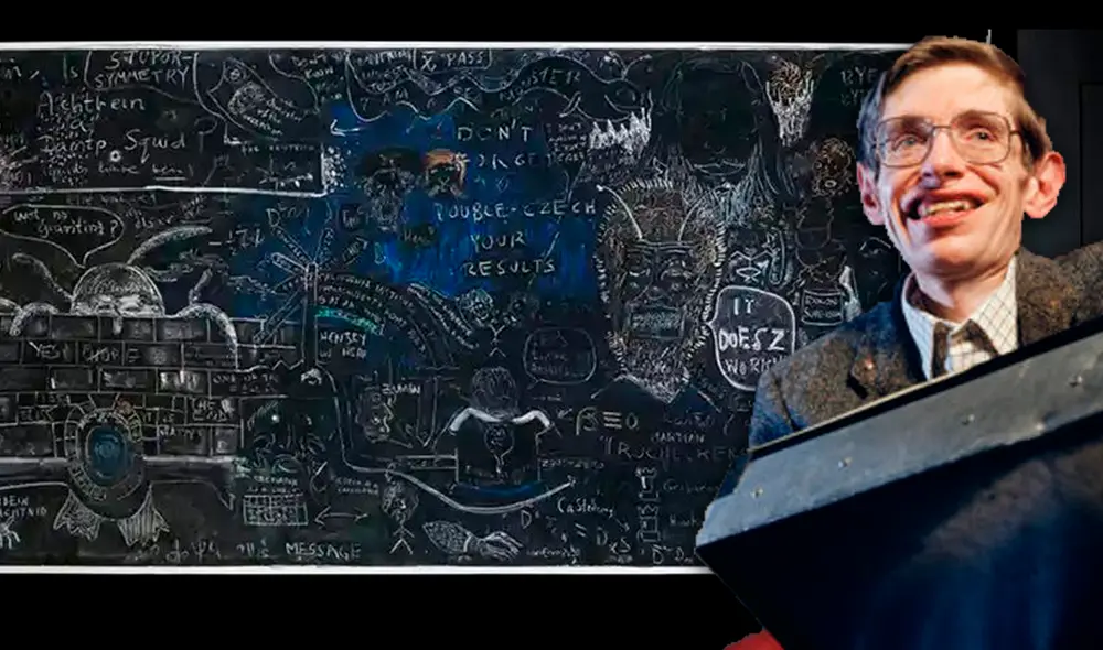 Los mensajes en la pizarra de Stephen Hawking serán ahora motivo de discusión después de largos años. Foto: composición LR / Isidora Bojovic / Grupo Museo de Ciencias