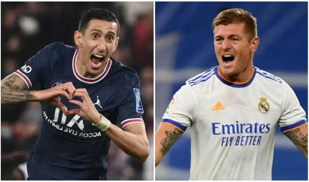 Ángel di María y Toni Kroos intentarán ser protagonistas en este duelo por Champions League. Foto: composicón LR/AFP