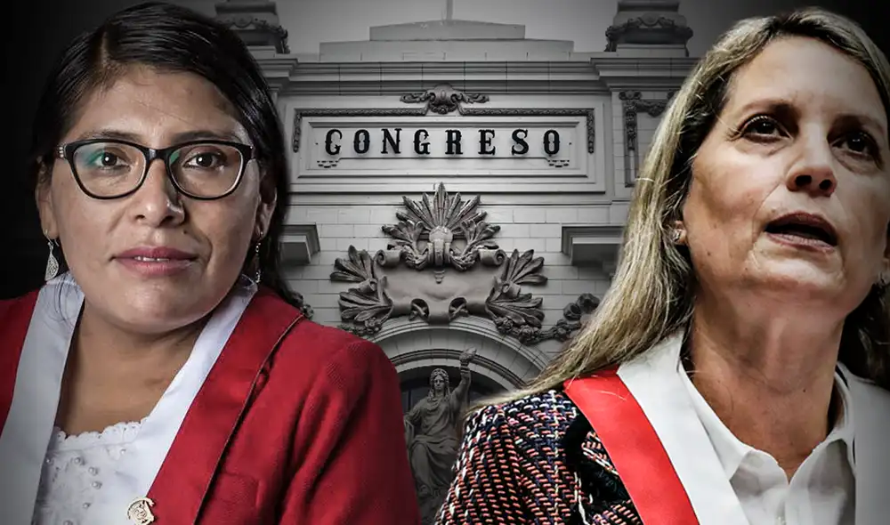 La congresista Margot Palacios pidió que se investigue a la presidenta del Congreso, María del Carmen Alva. Foto: diseño de Fabrizio Oviedo / GLR