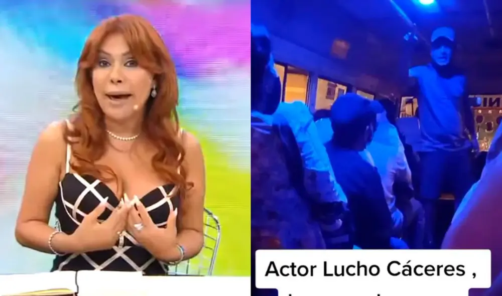 Magaly Medina criticó a Lucho Cáceres por mostrarse agresivo en público. Foto: composición/ La República