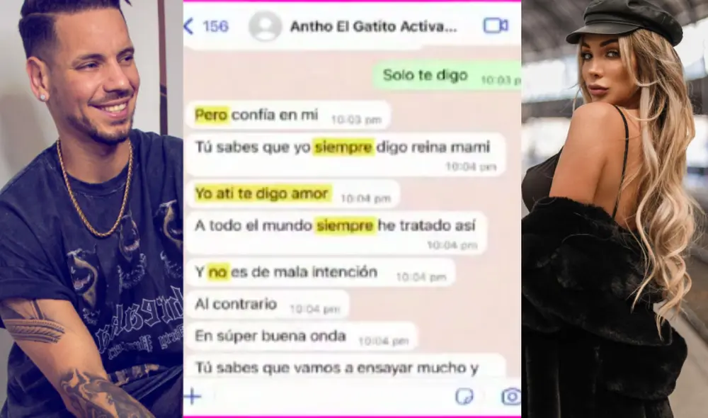 "No siento que te intereso o me extrañas", se le escucha decir a Anthony Aranda en una de las grabaciones. Foto: composición LR/Instagram/ATV