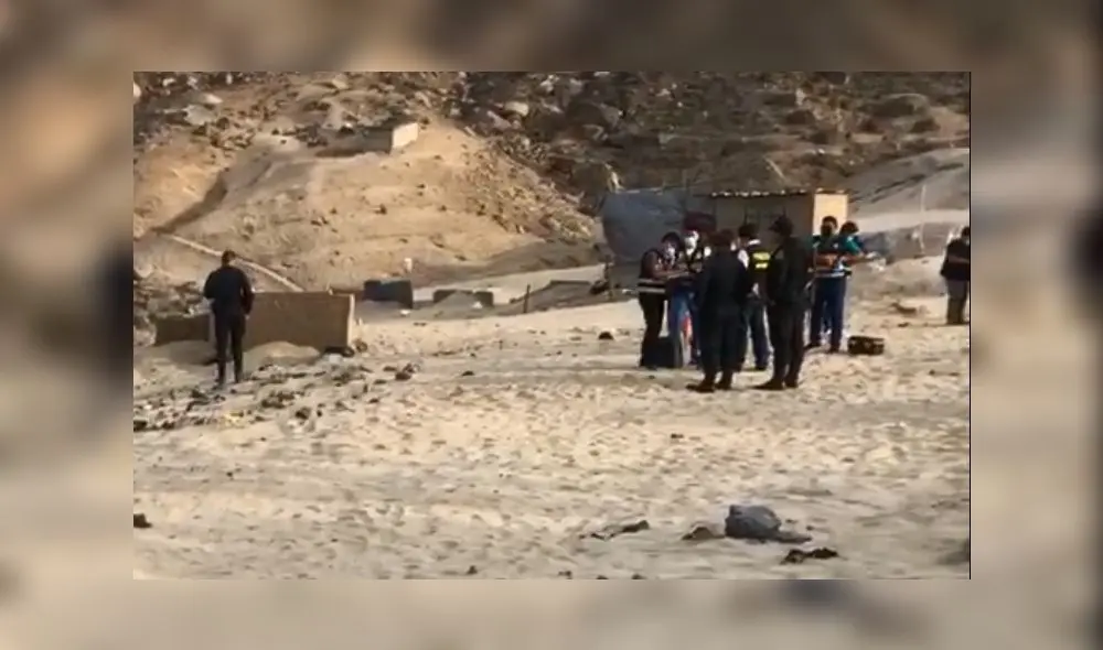 Policía llegó a la zona para constatar el hecho. Foto: captura video Soltv