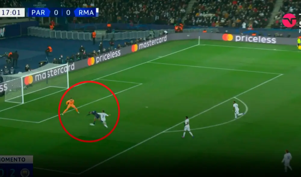 Mbappe estuvo cerca de anotar el primer gol del PSG. Foto: captura TNT Sports Mbappe estuvo cerca de anotar el primer gol del PSG. Foto: captura TNT Sports