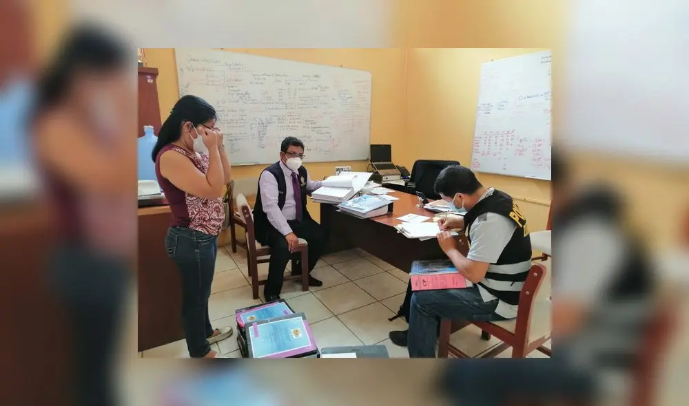 La diligencia se llevó a cabo en la oficina de Abastecimiento y Tesorería. Foto: Ministerio Público