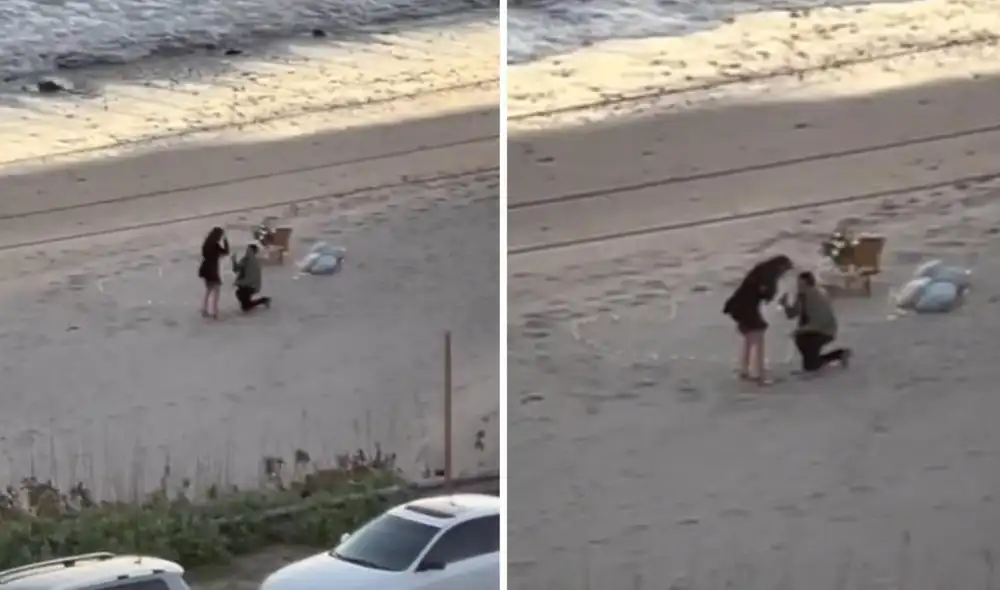 La pedida de mano se viralizó en todas las redes y fue compartida por miles de usuarios. Foto: captura de TikTok La pedida de mano se viralizó en todas las redes y fue compartida por miles de usuarios. Foto: captura de TikTok