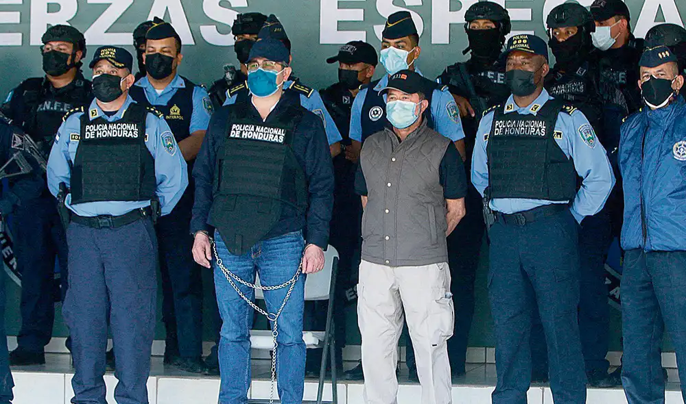 Despliegue. Fuerzas del orden hondureñas lograron importante captura con la DEA. Foto: AFP Despliegue. Fuerzas del orden hondureñas lograron importante captura con la DEA. Foto: AFP