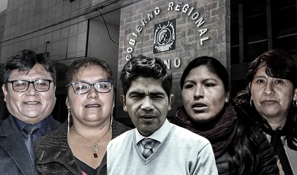 De izquierda a derecha. Agustín Luque, Olinda Pacheco Aguilar, Enrique Almonte Pilco, Hilda Rosa Quispe Illcutipa, Narda Castillo Castillo. Foto: Jazmín Ceras/ La República