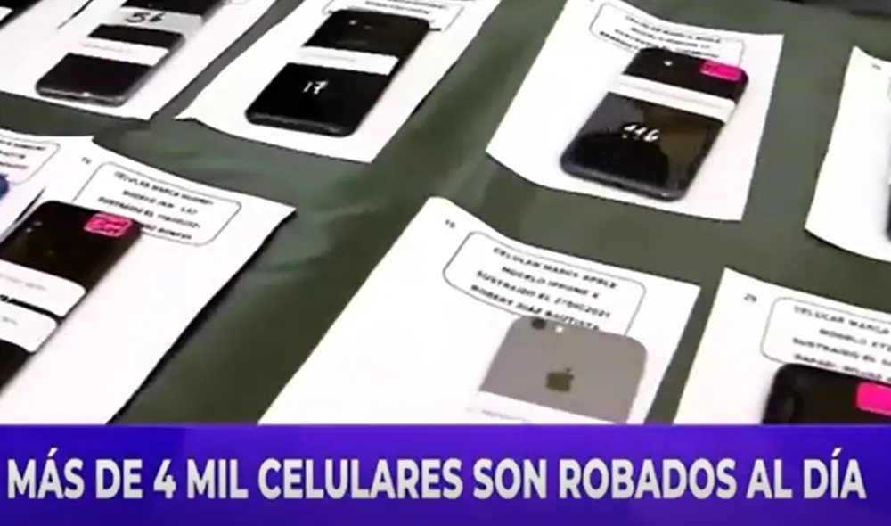 De acuerdo con Osiptel, durante los últimos meses la cifra promedio de robos diarios de celulares es de 4 000. Foto: captura de Latina