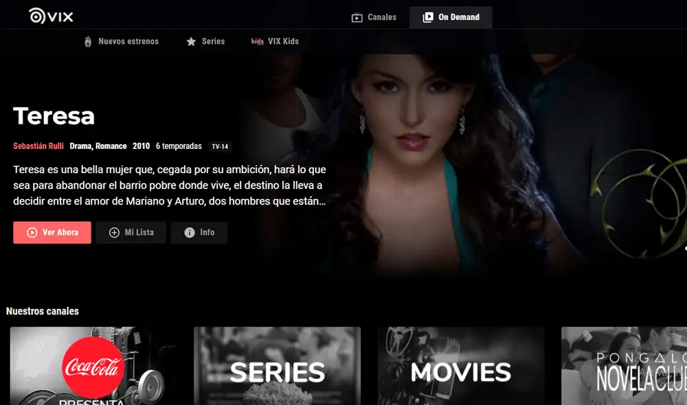 La versión beta o de prueba de ViX se lanzó el miércoles 16 de febrero en México y Estados Unidos. Foto: ViX