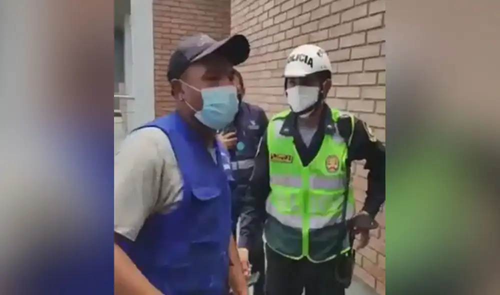 Criminal fue llevado a la dependencia policial más cercana. Foto: captura de Latina Criminal fue llevado a la dependencia policial más cercana. Foto: captura de Latina