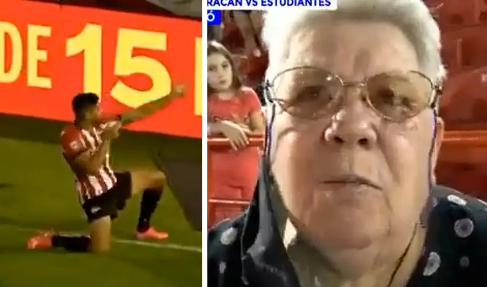 La señora se pronunció tras el gol de Leandro Nicolás Díaz. Foto: captura/TyC Sports