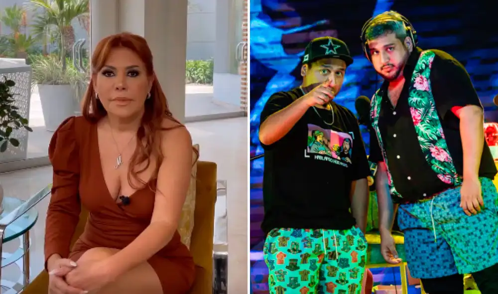 Magaly Medina arremetió contra las 'bromas' de los conductores de Hablando huevadas. Foto: composición Magal Medina, Jorge Luna/Instagram.