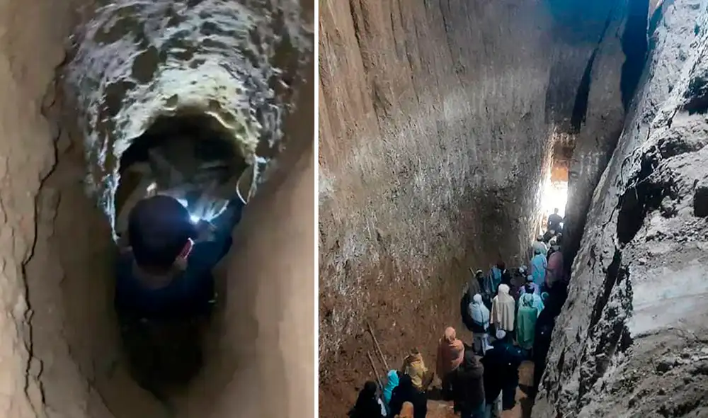 Para avanzar en las operaciones se requiere de una máquina perforadora, pero los operativos no disponen de una en este momento. Foto: composición / captura de video / EFE Para avanzar en las operaciones se requiere de una máquina perforadora, pero los operativos no disponen de una en este momento. Foto: composición / captura de video / EFE