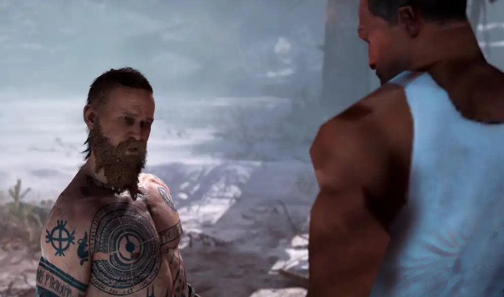 God of War ya está disponible en PC y un modder logró enfrentar a CJ y  Baldur. Foto: captura de YouTube / Omega Fantasy
