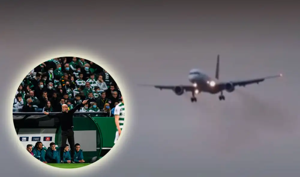 Manchester City regresaba de su encuentro contra el Sporting Lisboa en Portugal cuando sucedió el problema. Foto: captura ESPN Manchester City regresaba de su encuentro contra el Sporting Lisboa en Portugal cuando sucedió el problema. Foto: captura ESPN