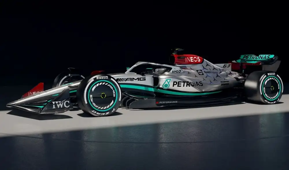Así luce el nuevo W13 de Mercedes. Foto: Twitter Mercedes F1. Así luce el nuevo W13 de Mercedes. Foto: Twitter Mercedes F1.