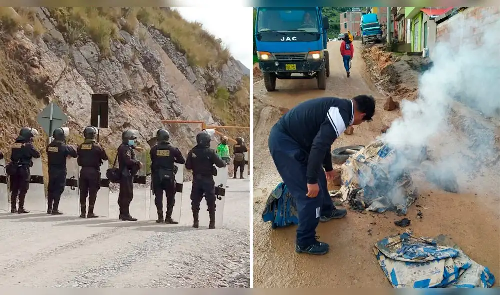 Protesta esta prevista por 24 horas, según anunciaron desde Challhuahuacho. Foto: Cortesía