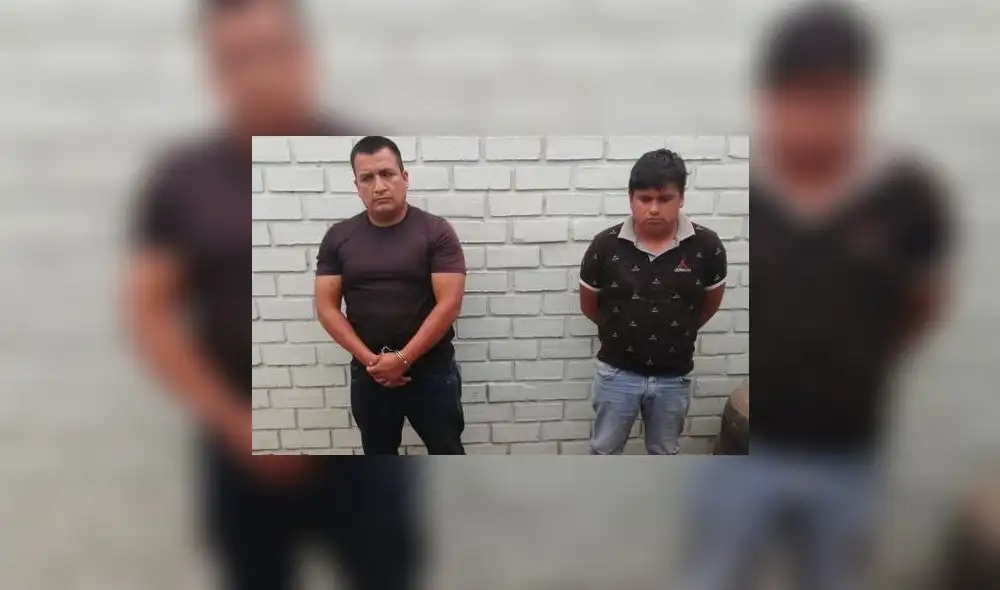 Sujetos fueron capturados por la Policía tras perseguirlos a balazos. Foto: PNP