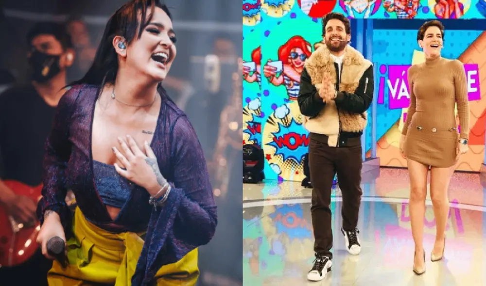 La cantante bromeó a los conductores. Foto: Daniela Darcourt/Rodrigo González