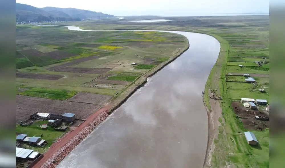Puno. Río Zapatilla aumentó su caudal a raíz de las constantes precipitaciones. Foto: Andina