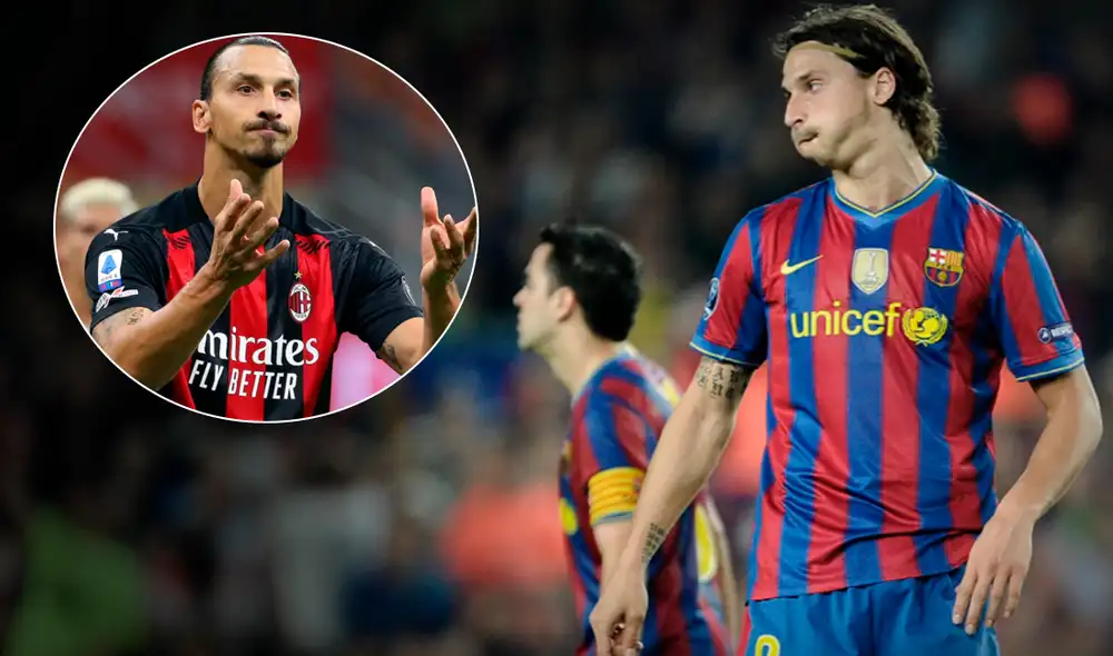 Zlatan Ibrahimovic también contó como fue su traspaso del FC Barcelona al AC Milan. Foto: AFP/Composición GLR