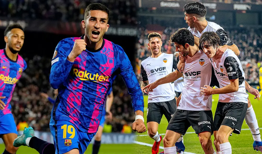 A mitad de semana, Barcelona empató 1-1 con Napoli por la Uefa Europa League. Foto: composición LR/EFE/Valencia